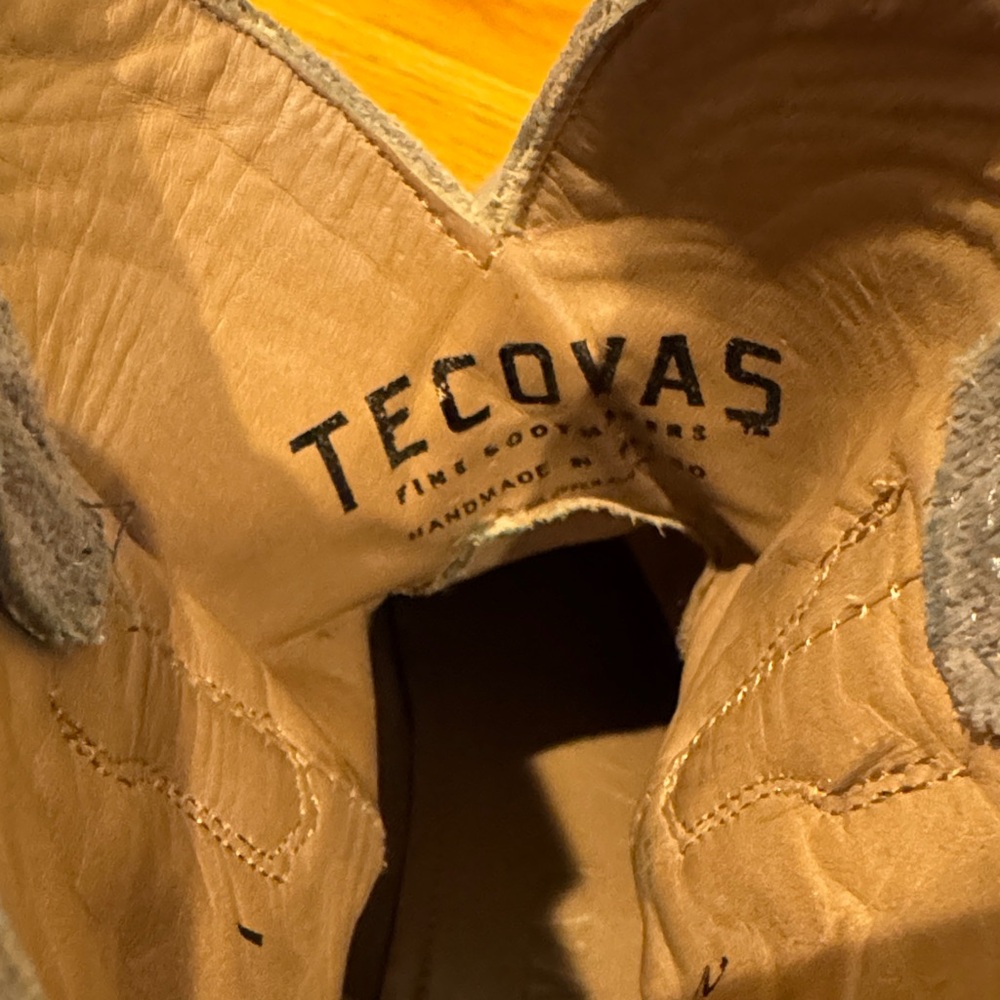 Tecovas Brown Suede Heeled Boots - Picture 2 of 5